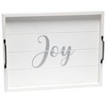 Elegant Designs Elegant Designs Decorative Wood Serving Tray, "Joy" HG2000-WJY
